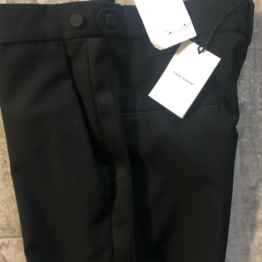 NWT ISABEL MARANT “IM Max Smocking Tux”BLACK PANTS